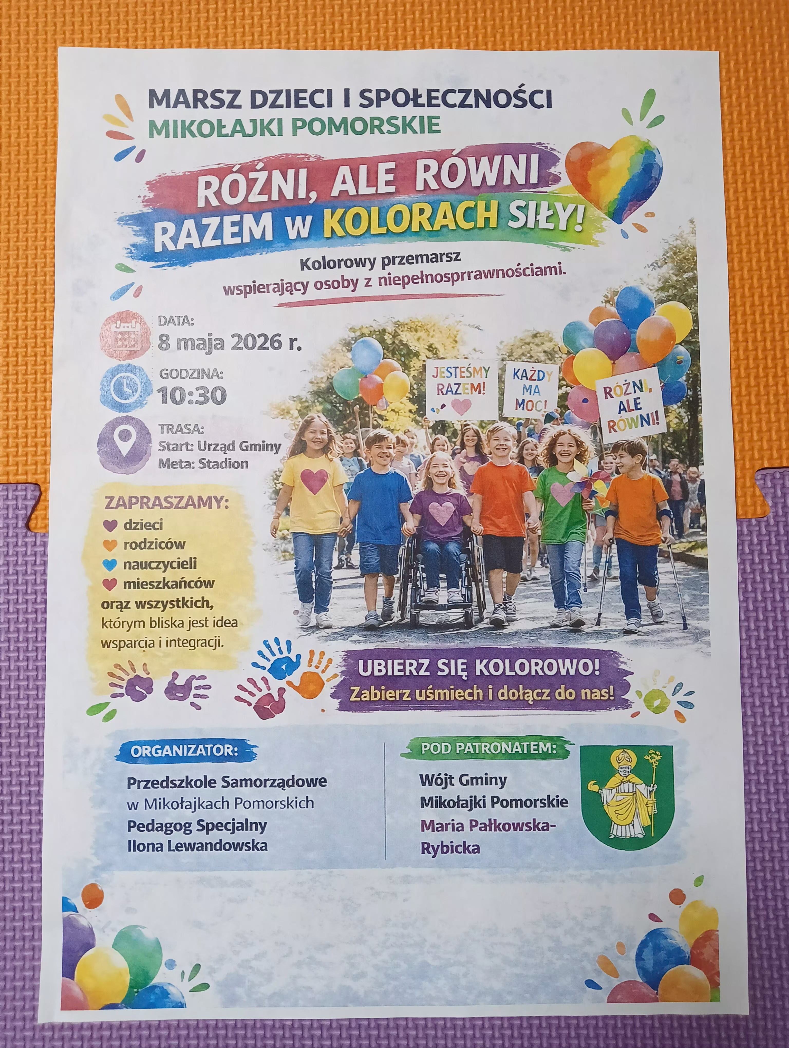 Przemarsz w&nbsp;ramach wsparcia os&oacute;b z&nbsp;niepełnosprawnościami