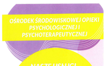Zdjęcie do Ośrodek środowiskowej opieki psychologicznej i psychoterapeutycznej zaprasza.