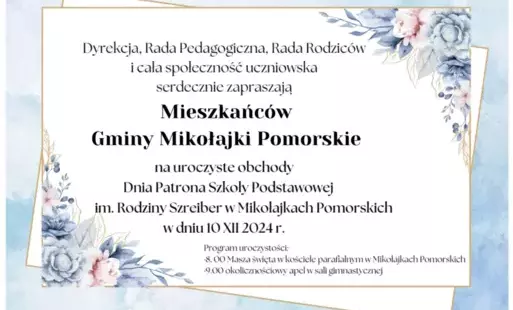 Zdjęcie do Zaproszenie na obchody Dnia Patrona