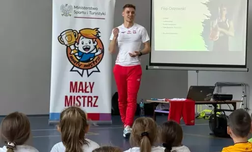 Zdjęcie do Spotkanie z Mistrzem w naszej szkole &ndash; Filip Ostrowski inspiruje młodych sportowc&oacute;w