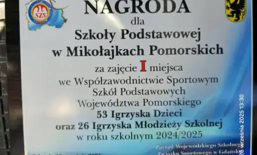 Podsumowanie Współzawodnictwa Sportowego Szkół 2024/2025 w Gdyni
