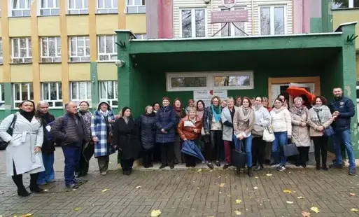 Nauczyciele ze Szkoły Podstawowej w Mikołajkach Pomorskich z wizytą w Olsztynie	